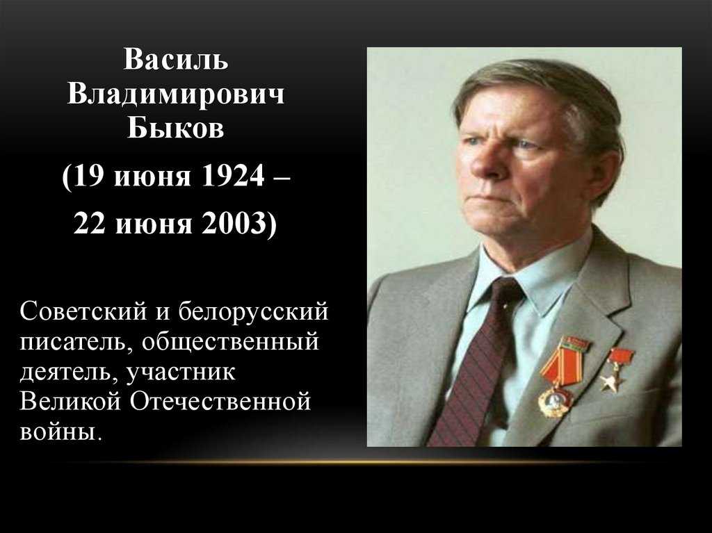 Литературный час по творчеству В. Быкова «Лейтенантская проза»